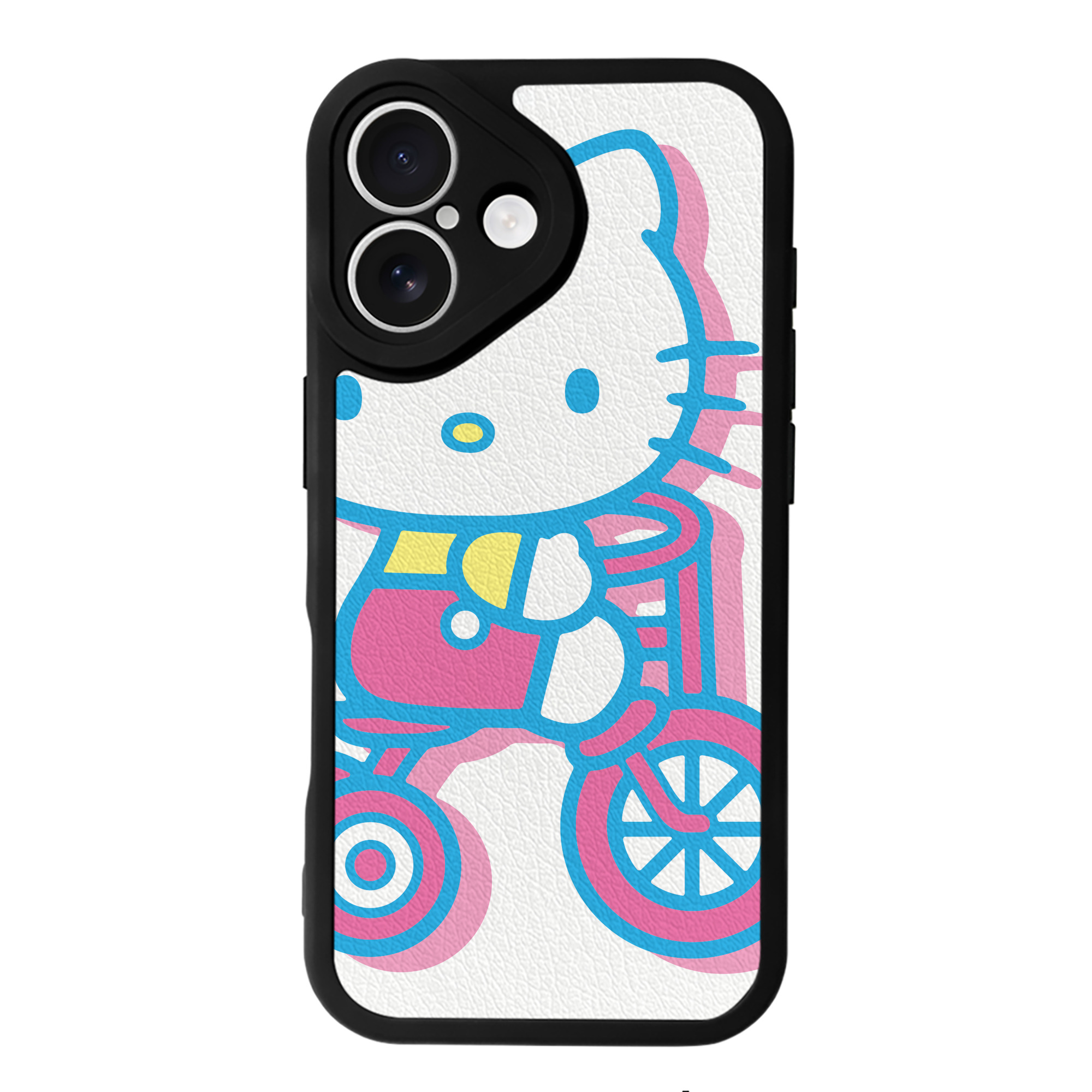 （画像用） Hello Kitty ハローキティ 【iPhone 16シリーズ対応】シリコンスマホケース（レザー調） 材質：シリコン